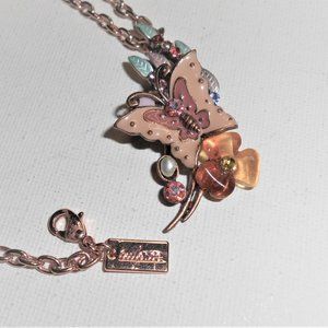 Tuleste Enamel Butterfly Necklace